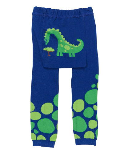 Baby Leggings | Dino | Navy Green Yellow | Poshinate Kiddos Baby & Kids Boutique | back