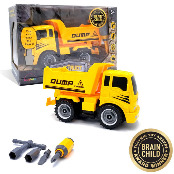 Kids Dump Truck Toy | 22 Pc Build Your Own Dump Truck