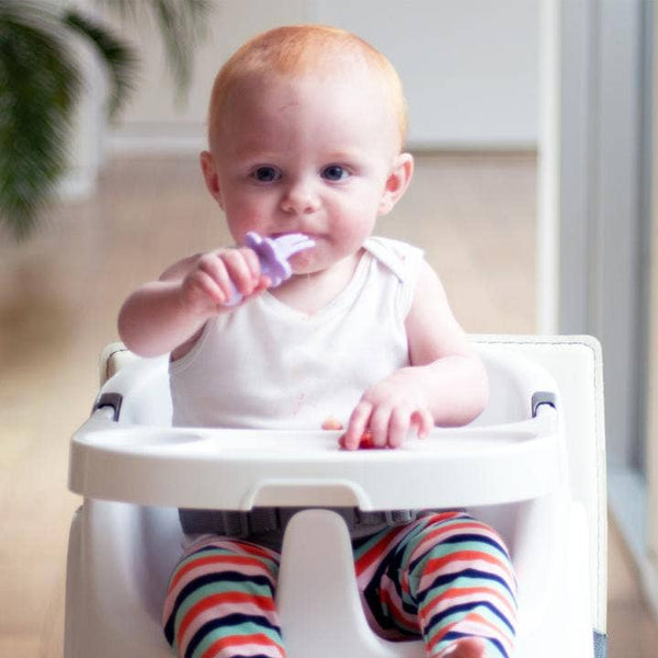 Baby Fork & Spoon Set Lilac Poshinate Kiddos