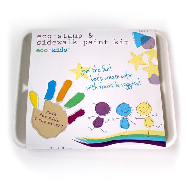 Kids Eco Stamp & Sidewalk Paint Kit | 8 pc set