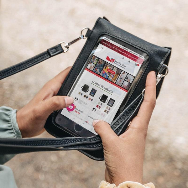 Touch screen best sale purse stores