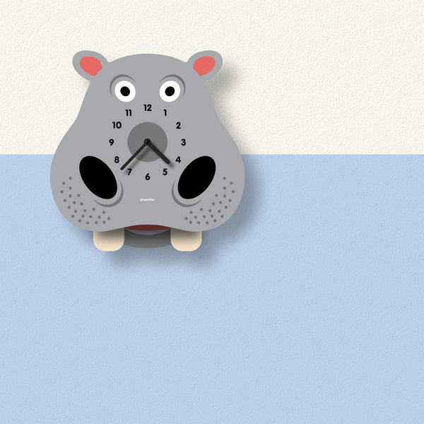 Pendulum Clock Hippo Poshinate Kiddos