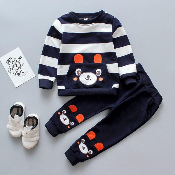 Baby Outfit | Bear Navy/White | 2 pc set