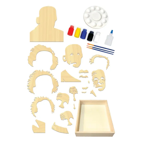 Kids Wooden Puzzle, 3D Stacked Albert Einstein