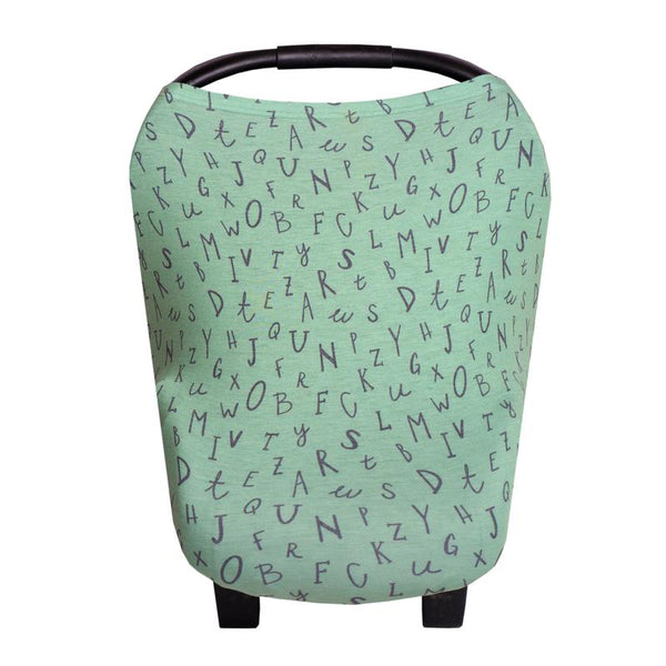 Multi Use 5 in 1 Baby Cover | Green Alphabet