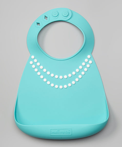 Baby bib with shop pearls