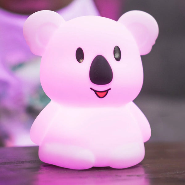 Kids Night Light | Koala Bear - Kids Toys - Poshinate Kiddos Baby & Kids Store - View of lighted Koala Bear 