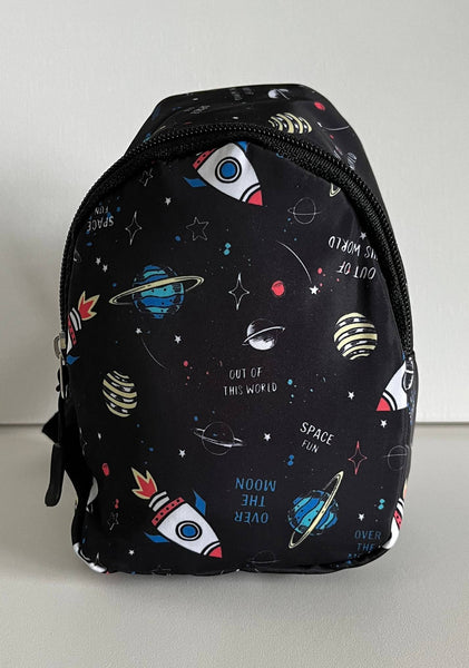Kids Sling Bag | Space - Kids Accessories - Poshinate Kiddos Baby & Kids Store - Front view of Space Sling Bag