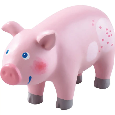 Kids Farm Animal Play Set | Pig & Piglet | Little Friends - Kids Toys - Poshinate Kiddos Baby & Kids Store - Pink pig figurine with gray hooves on a white background