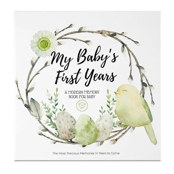 Parents Book | My Baby's First Years - Baby & Kids Keepsakes Memory Boxes - Poshinate Kiddos Baby & Kids Store - View of front cover of book