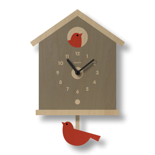 Pendulum Clock | Birdhouse - Pendulum Clocks - Poshinate Kiddos Baby & kids Store - grey clock
