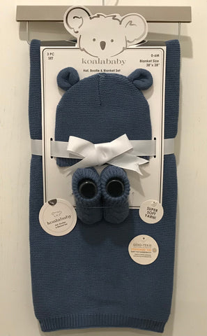 Baby Blanket Set | Blanket Hat & Booties - Blankets - Poshinate Kiddos Baby & Kids Store - View of blanket  set