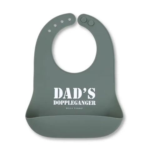 Baby Bib | Dads Doppleganger - Baby Bibs - Poshinate Kiddos Baby & Kids Store - front of bib