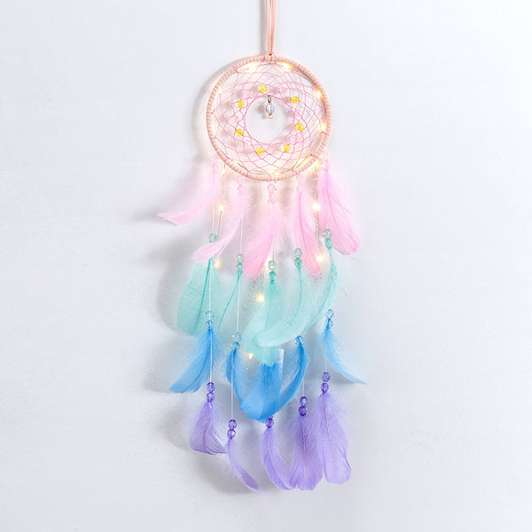Dream Catcher | Rainbow Colors - Accessories - Poshinate Kiddos Baby & Kids Store - View of hanging Dream Catcher
