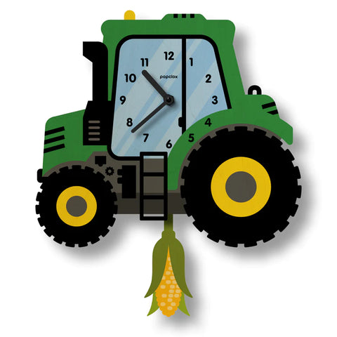Pendulum Clock | Tractor - Pendulum Clocks - Poshinate Kiddos Baby & kids Store - green clock