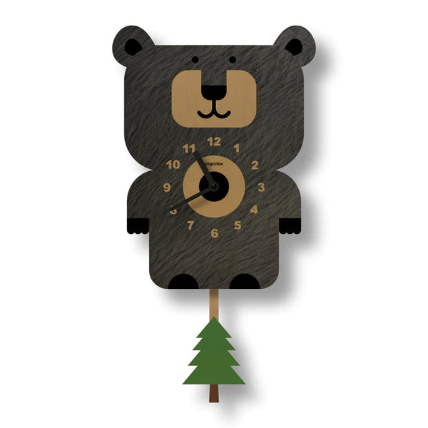 Pendulum Clock | Bear - Pendulum Clocks - Poshinate Kiddos Baby & Kids Store - Clock on wall