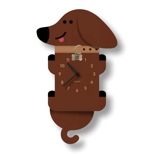 Pendulum Clock | Wiener Dog - Pendulum Clocks - Poshinate Kiddos Baby & Kids Store - clock swinging
