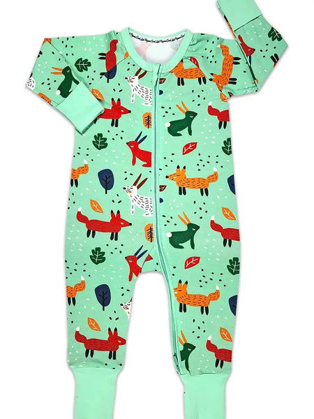 Baby Jammies | Fox | Mint Green