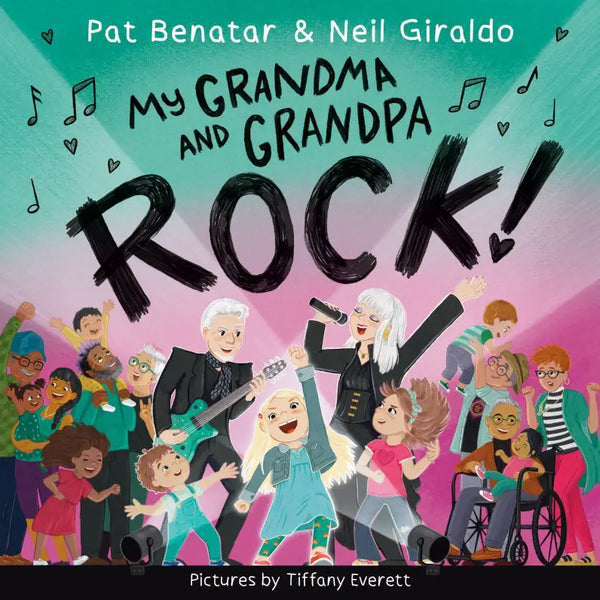 Poshinate Kiddos Baby & Kids Store - Book cover of 'My Grandma and Grandpa Rock!' with characters and text on a colorful background