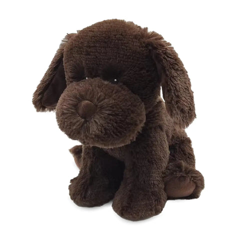 Heatable Stuffed Animal | Chocolate Lab Puppy - Poshinate Kiddos Baby & Kids Store -  dog on white background
