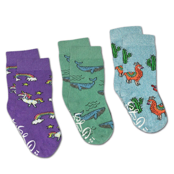 Kids Socks | LLamas/Unicorns/Whales | 3pk