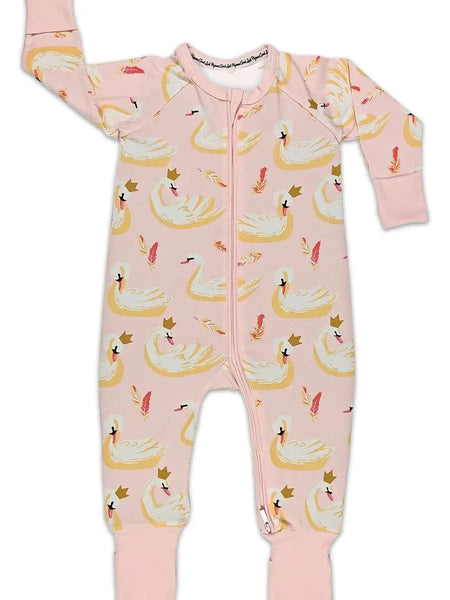 Baby Jammies | Swans | Pink