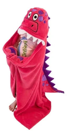 Hooded Kids Fleece Blanket | Dinosaur