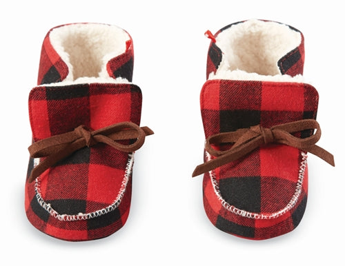 Baby Booties | Buffalo Plaid - Baby Footwear - Poshinate Kiddos Baby & Kids Gifts
