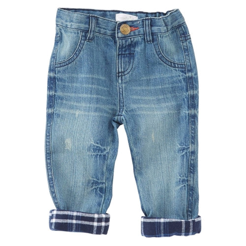 Boys Jeans | Plaid Lined - Boys Jeans - Poshinate Kiddos Baby & Kids Gifts