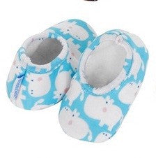 Baby Slippers | Hippo Print - Baby Footwear - 0-3 months / Hippo - Poshinate Kiddos