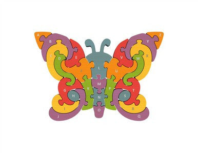 Wooden Butterfly A to Z Puzzle - Puzzles, Games & Toys -  - Poshinate Kiddos