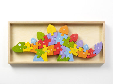 Wooden Dinosaur A-Z Puzzle - Puzzles, Games & Toys -  - Poshinate Kiddos