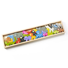 Wooden Animal Parade A-Z Puzzle