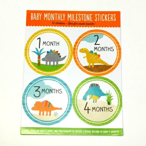 Baby Milestone Stickers | Dino Friends - Stickers - - Poshinate Kiddos