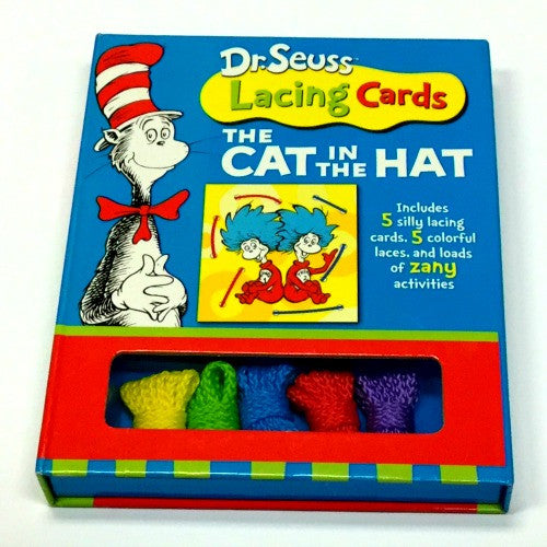 Dr. Suess Lacing Cards | Cat In The Hat - Puzzles, Games & Toys - Poshinate Kiddos
