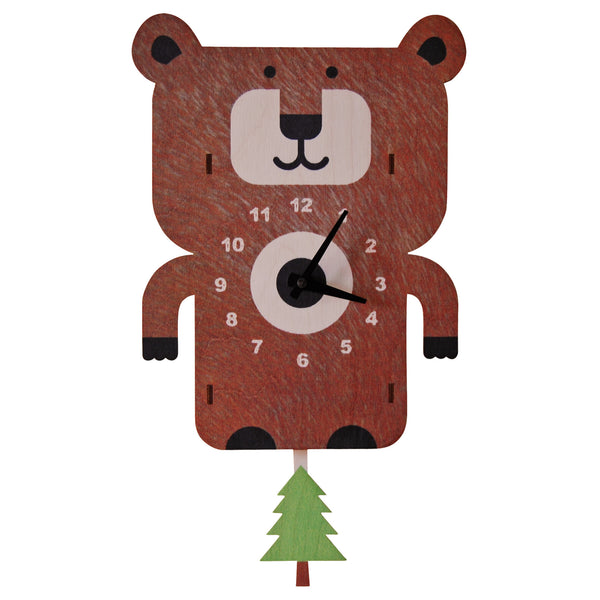 Pendulum Clock | Bear - Pendulum Clocks - Poshinate Kiddos Baby & Kids Store - Clock on wall