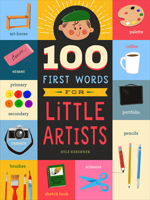Kids Book | 100 First Words for Little Artists - Books & Activities - Poshinate Kiddos Baby & Kids Products - unique gift for aspiring little artist
