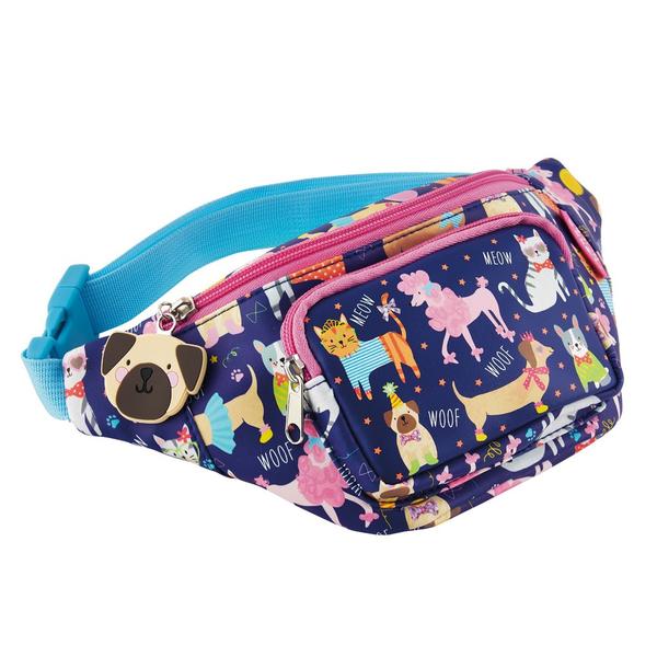 Kids Belt Bag | Dogs & Cats - Kids Accessories - Poshinate Kiddos Baby & Kids Boutique | Dogs & Cats pattern