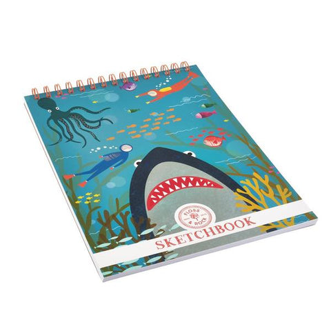 Kids Sketchbook | Sharks - Books and Activities - Poshinate Kiddos Baby & Kids Boutique - Shark pattern sketchbook