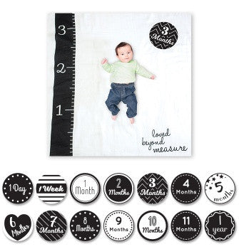 Baby's First Year Blanket & Card Set | Loved Beyond Measure -Blankets- Poshinate Kiddos