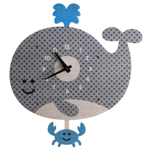 Pendulum Clock | Whale - Pendulum Clocks - - Poshinate Kiddos