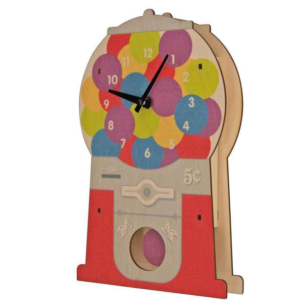 Pendulum Clock | Gumball Candy Machine - Pendulum Clocks - Poshinate Kiddos Baby & Kids Boutique - Side View