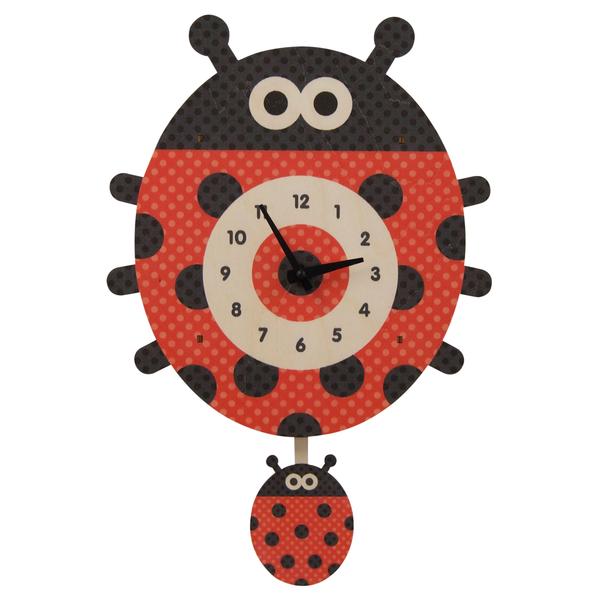 Pendulum Clock | LadyBug - Pendulum Clocks - Poshinate Kiddos Baby & Kids Gifts - St Peter MN