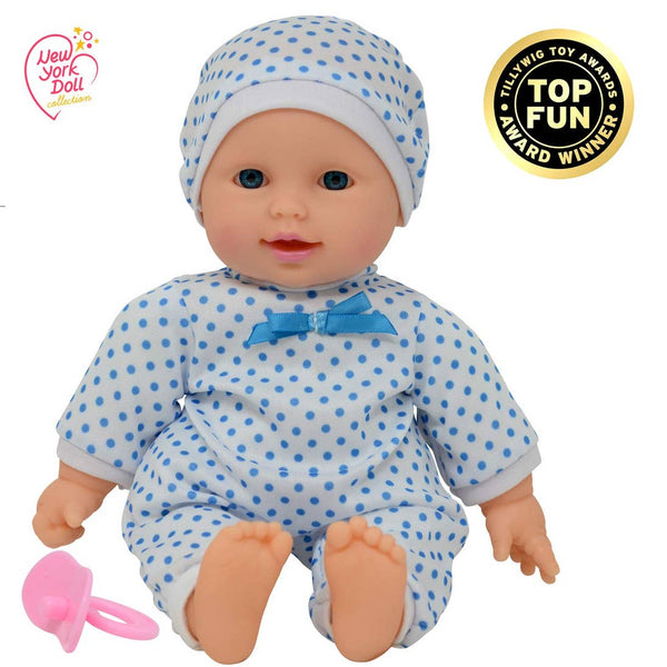 Baby Doll | Blue Outfit - Kids Toys - Poshinate Kiddos Baby & Kids Boutique - doll sitting