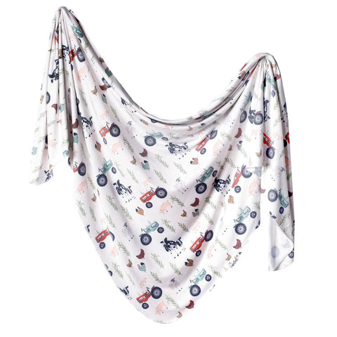 Baby Blanket | Knit Swaddle | Farm