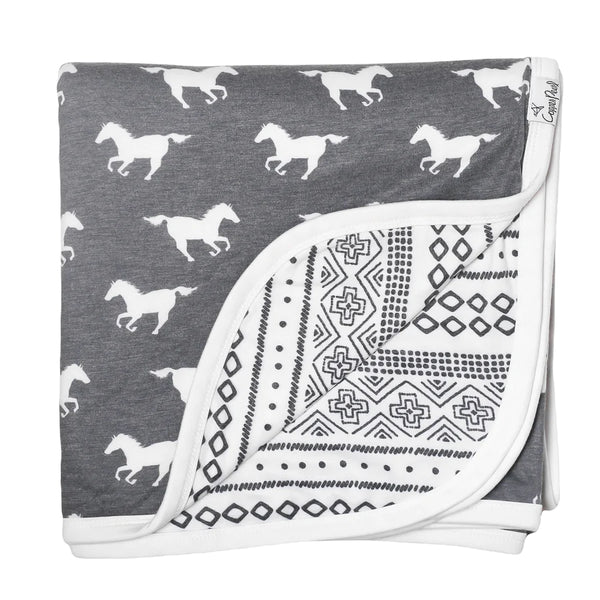 Kids Blanket | 3-Layer Knit Quilt | Colt - Blankets - Poshinate Kiddos Baby & Kids Store - Shows both patterns of colt quilt