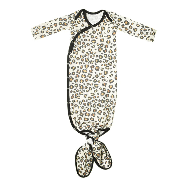 Baby Gown | Knotted | Leopard Print