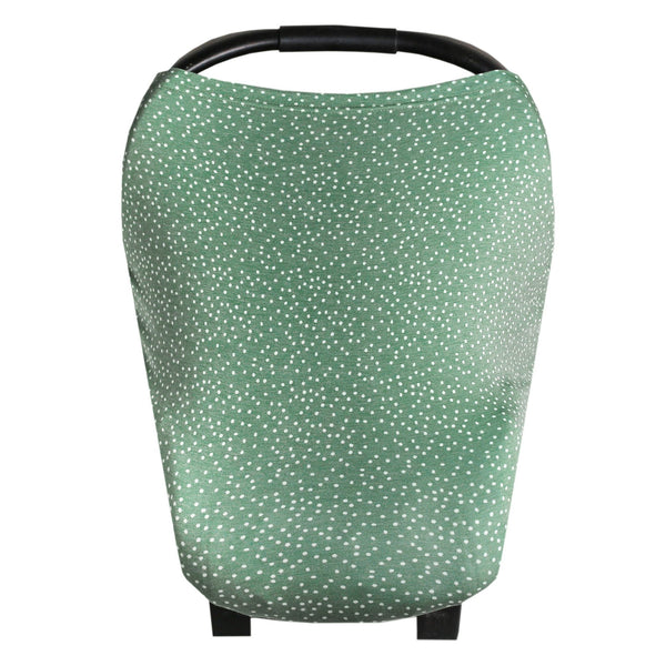 Multi Use 5 in 1 Baby Cover | Forest Green Dot