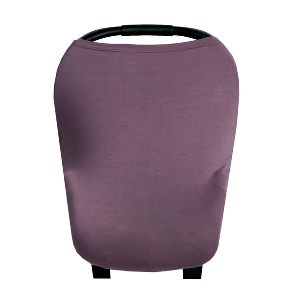 Multi Use 5 in 1 Baby Cover | Purple - Accessories - Poshinate Kiddos Baby & Kids Store - Showing purple cover over baby seat