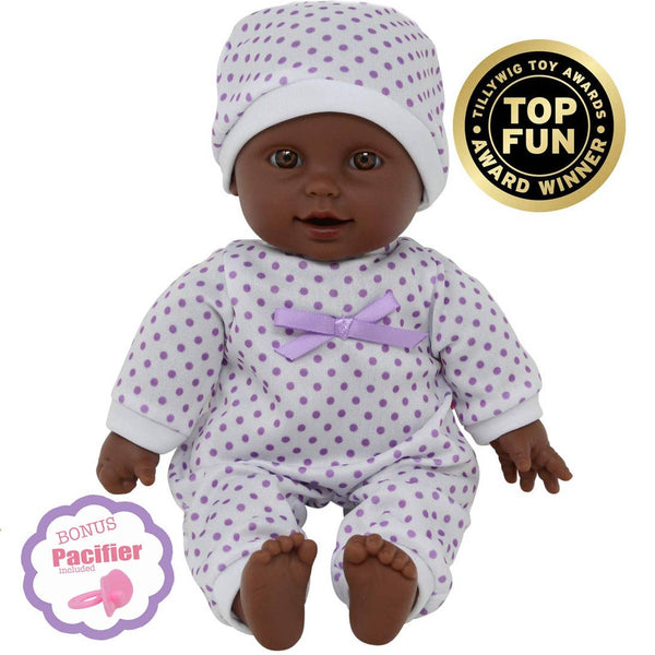 Baby Doll | Purple Outfit | African American - Kids Toys - Poshinate Kiddos Baby & Kids Store - doll sitting